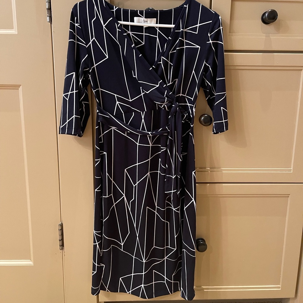 Ripe Maternity Wrap Dress Navy